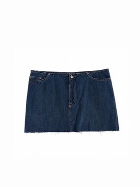 VTG Y2K Old Navy Dark Blue Denim Cut-Off Mini Skirt